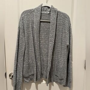 Cotton Emporium Grey/ White Sweater L